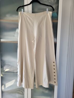 ANTHROPLOGIE SZ 6 LINEN BLEND CROP WIDE LEG ANKLE